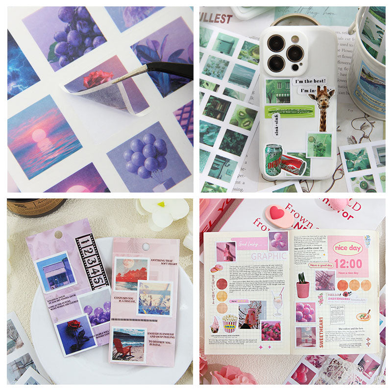 GSSHB604|G-8| - sticker light color life book hand account sticker bag ins wind hand account material cutting film creative sticker