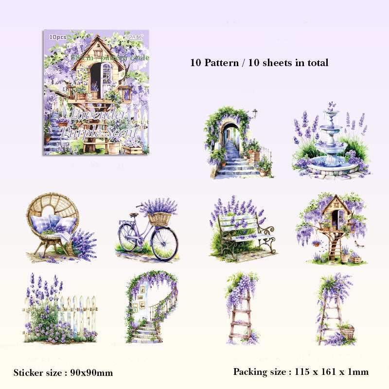 HYMY605 - stickers garden dream series retro and paper handbook material stickers DIY creative stickers