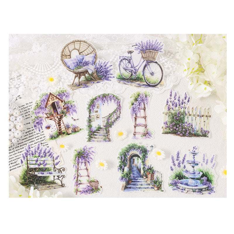 HYMY605 - stickers garden dream series retro and paper handbook material stickers DIY creative stickers