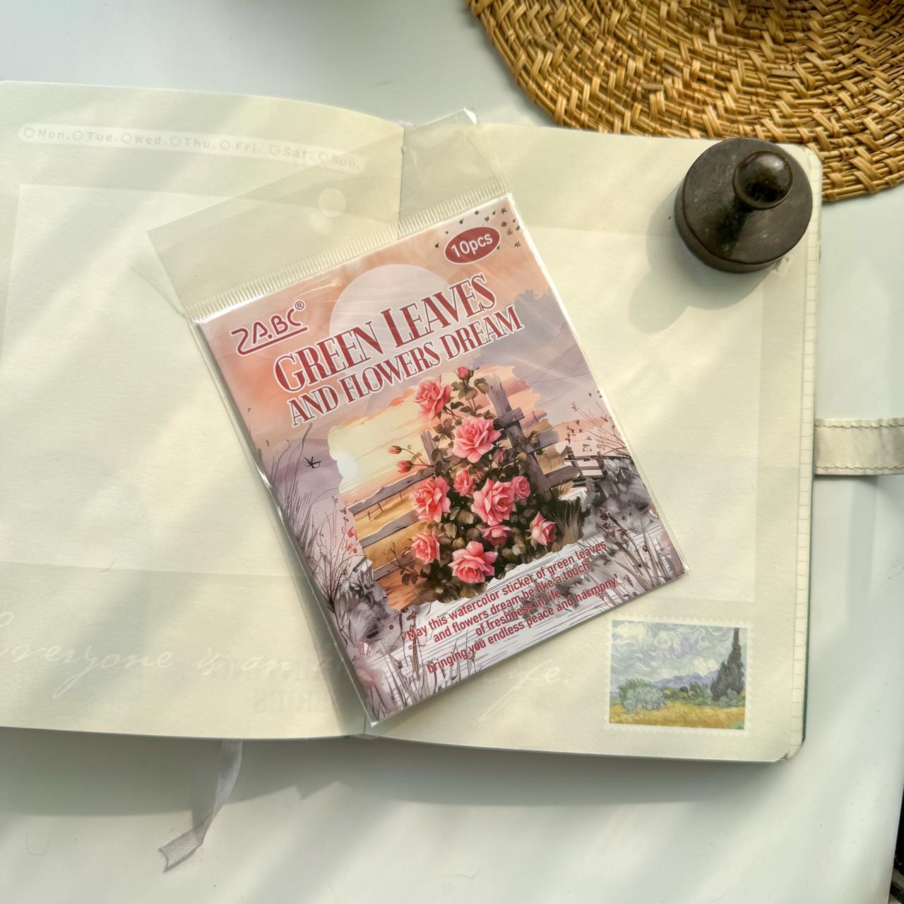 HHXZ601|G-2| - sticker package Flower Sea Boat Series Landscape Landscaping Special Oil and Paper Cut Film Handbook Material