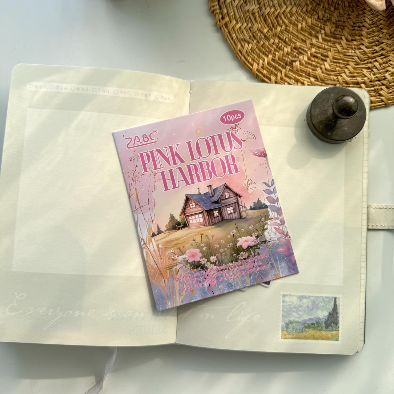 HHXZ603|G-2| - sticker package Flower Sea Boat Series Landscape Landscaping Special Oil and Paper Cut Film Handbook Material