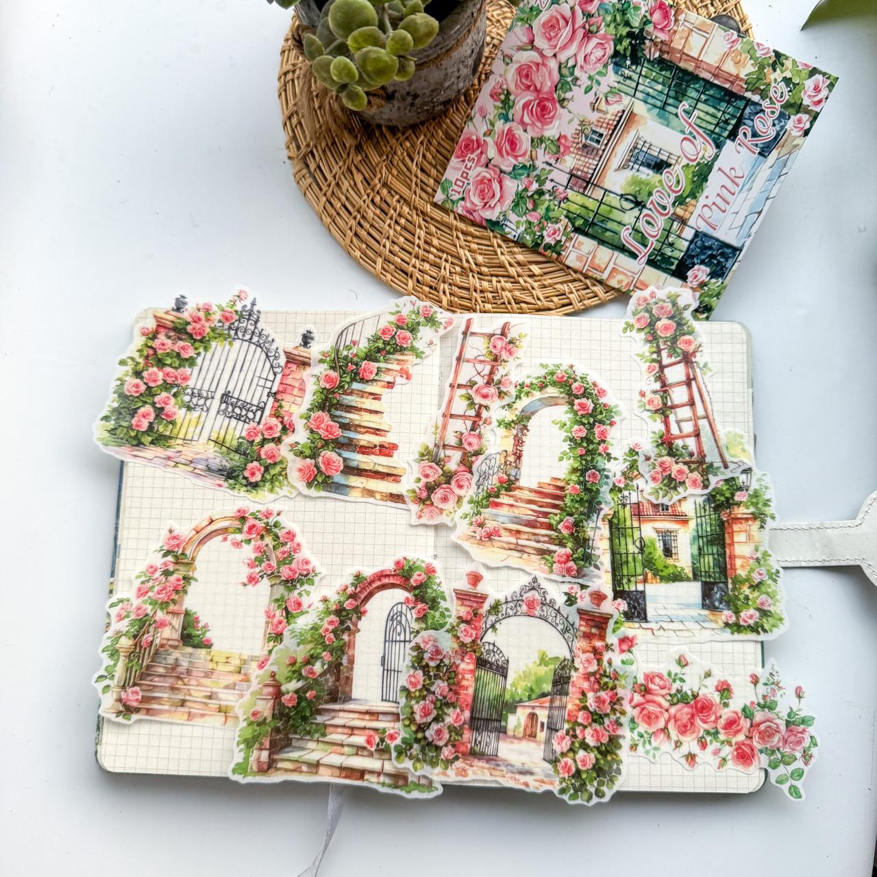HYMY603|G-2| - stickers garden dream series retro and paper handbook material stickers DIY creative stickers
