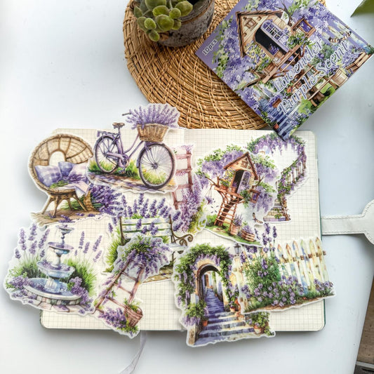 HYMY605 - stickers garden dream series retro and paper handbook material stickers DIY creative stickers