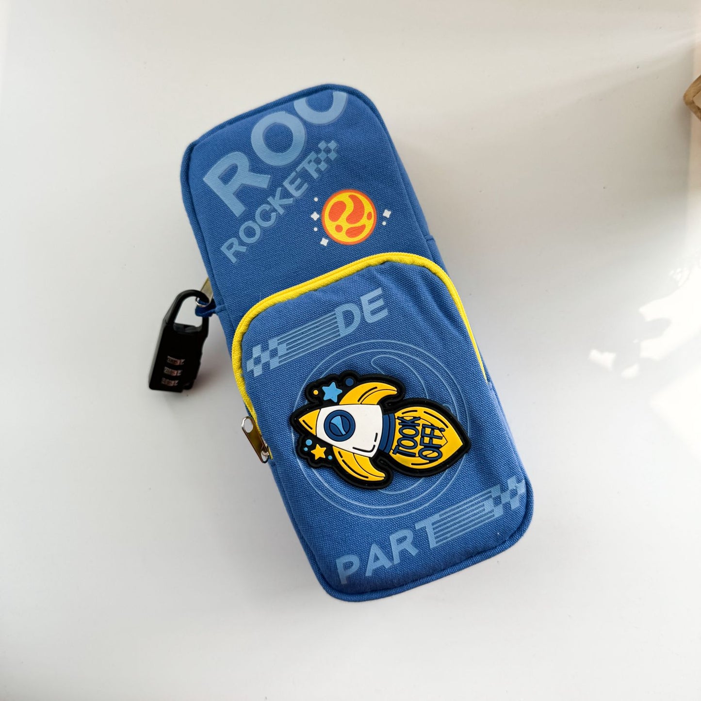Fabric Pencil Bag with Lock | 9X4 in