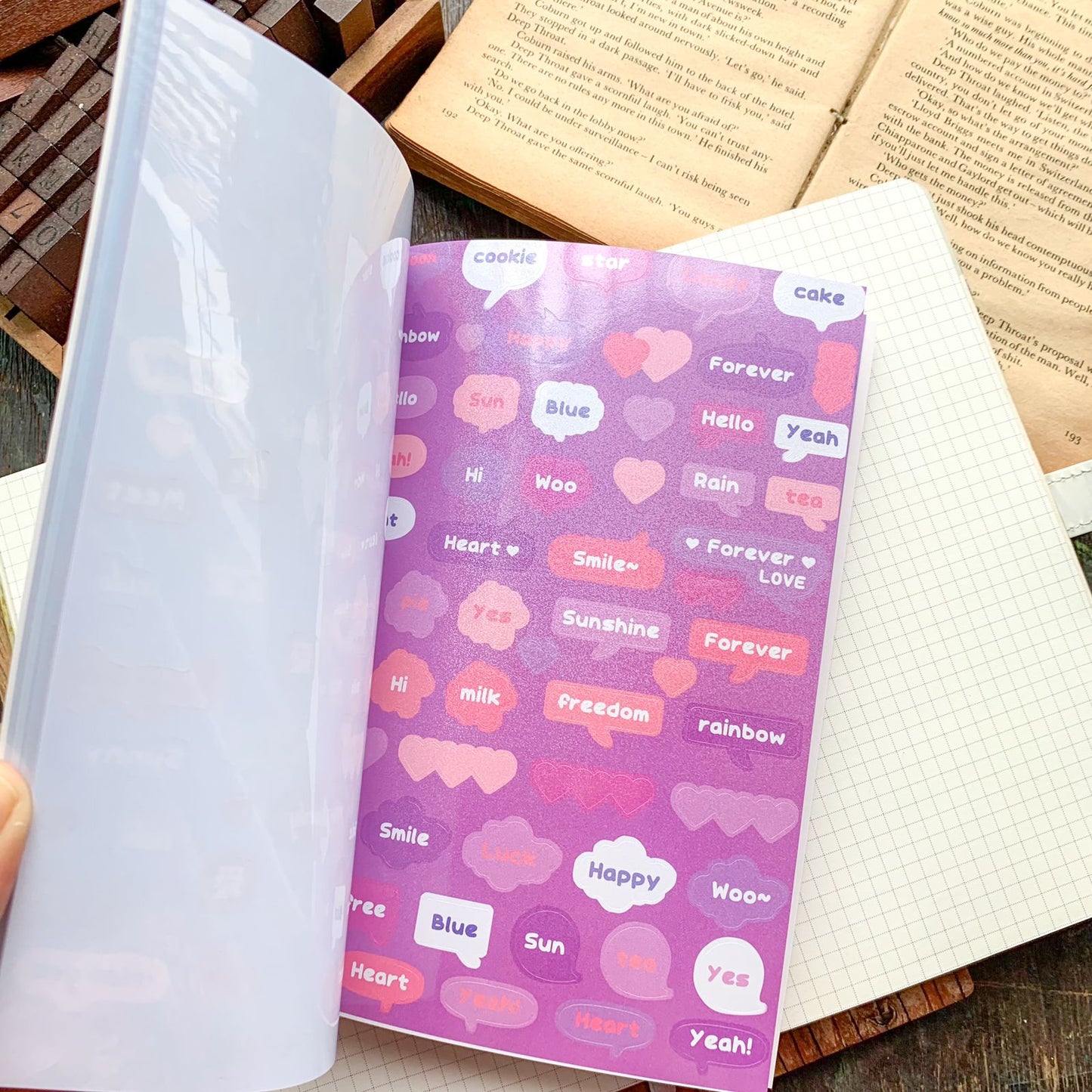 KQ-1624|G-7| MSR - Kawaii Decorative Sticker Book | Deco Stickers | 24 Sheets | 12.5x18.5CM | Misty Secret Realm