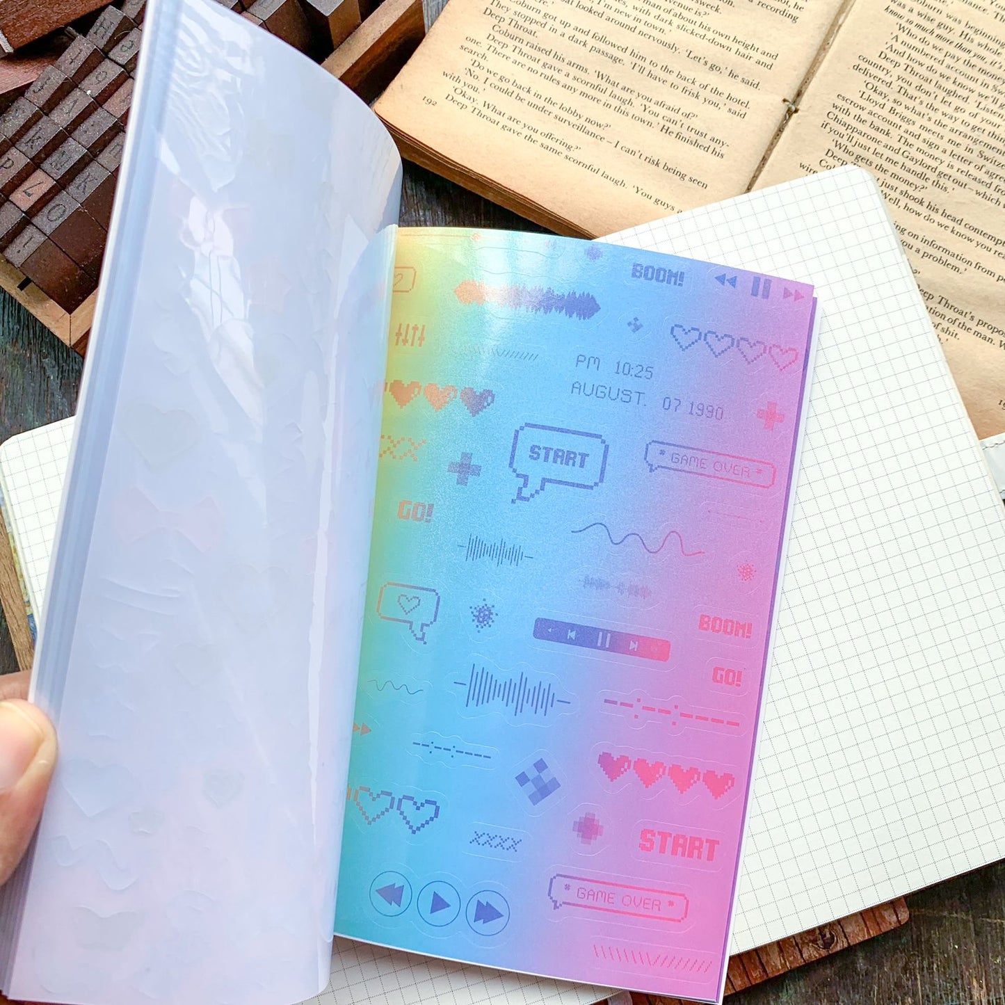KQ-1624|G-7| MSR - Kawaii Decorative Sticker Book | Deco Stickers | 24 Sheets | 12.5x18.5CM | Misty Secret Realm