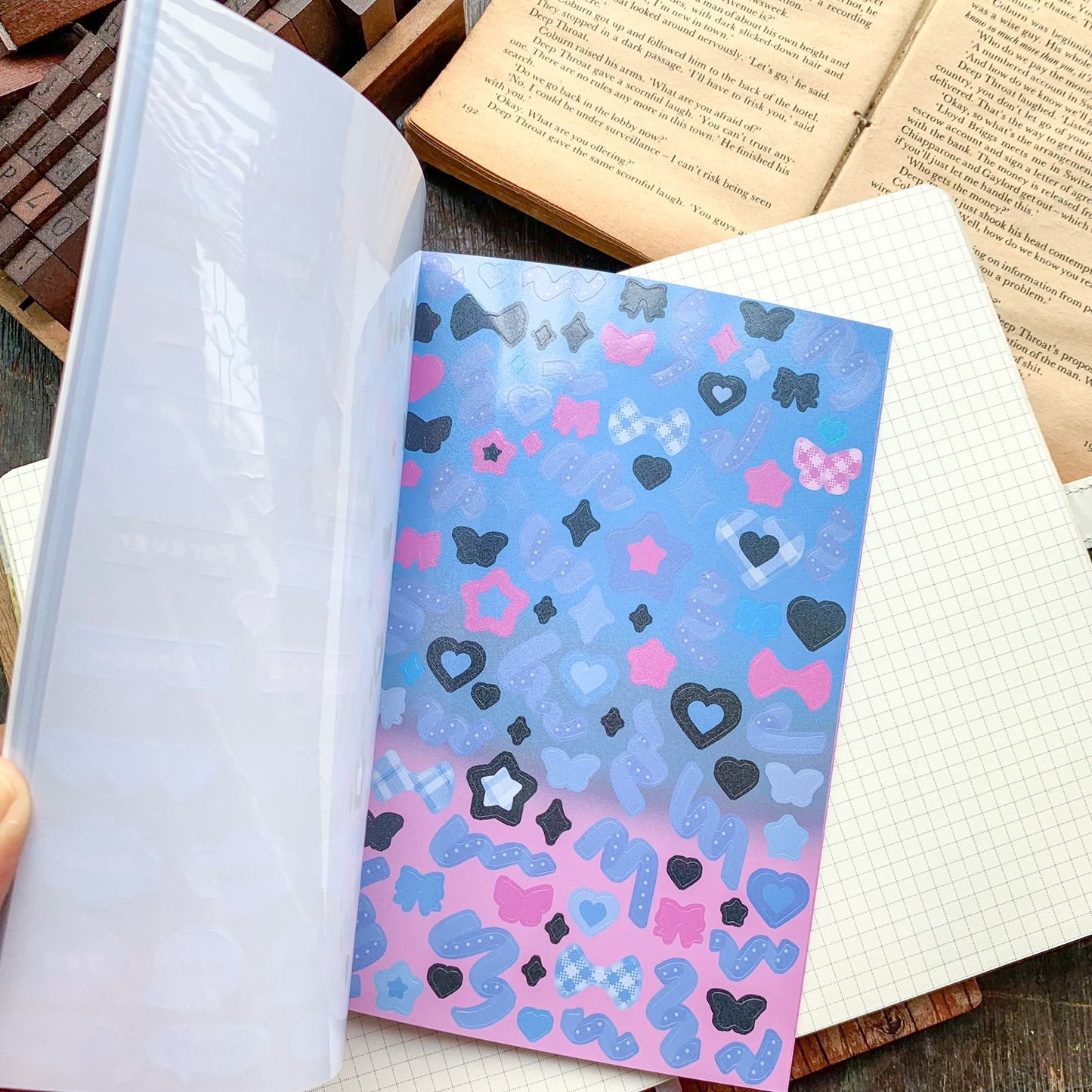 KQ-1624|G-7| MSR - Kawaii Decorative Sticker Book | Deco Stickers | 24 Sheets | 12.5x18.5CM | Misty Secret Realm