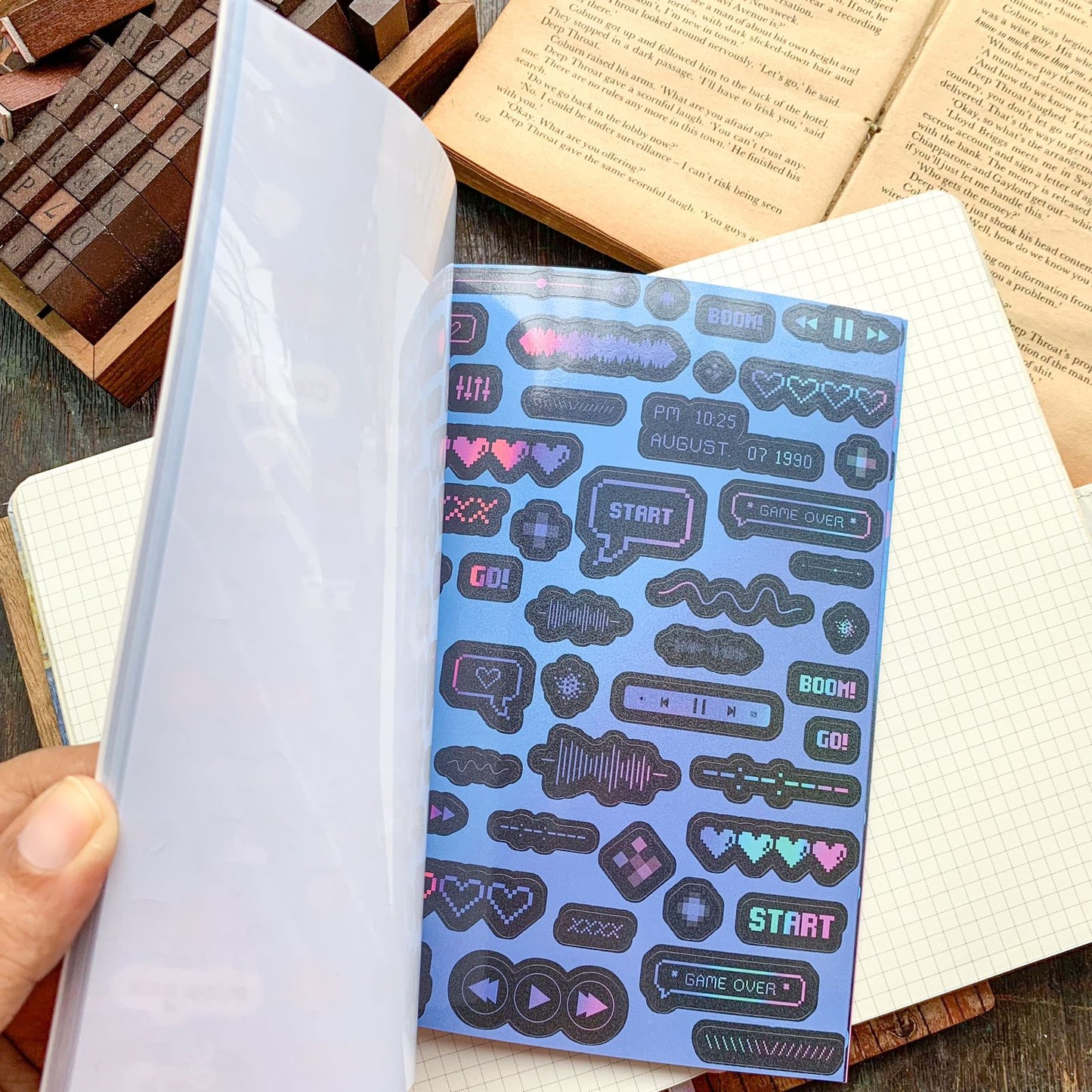 KQ-1624|G-7| MSR - Kawaii Decorative Sticker Book | Deco Stickers | 24 Sheets | 12.5x18.5CM | Misty Secret Realm