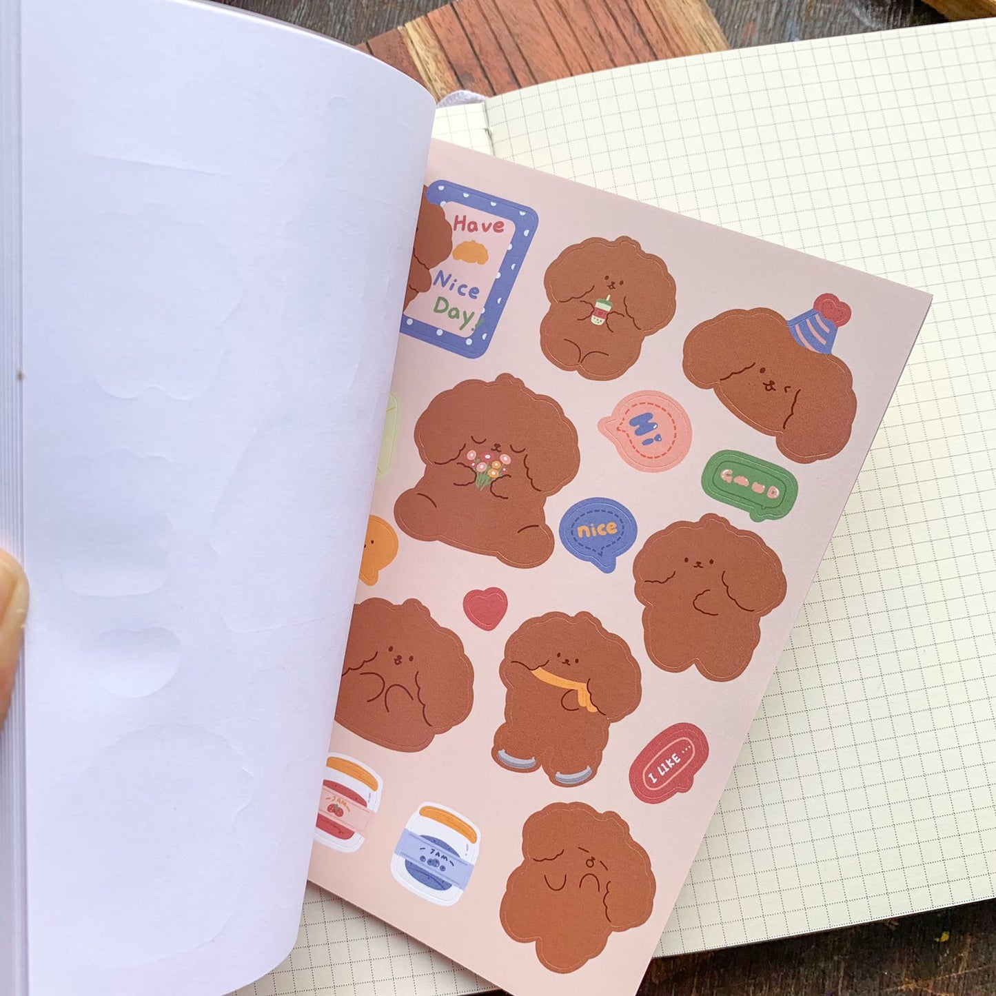 KQ-0066-CPP - Kawaii Decorative Sticker Book | Paper & PET Stickers | 15 Paper & 15 PET Stickers Sheets | 30 Sheets | 15x13 CM | Cool Play Park