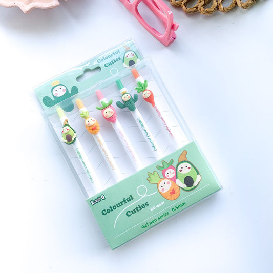KQ0401 | 5 Pcs Gel Pen Set | Cute Pen Set