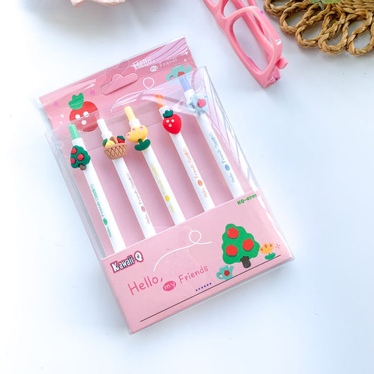 KQ0701 | 5 Pcs Gel Pen Set | Cute Pen Set