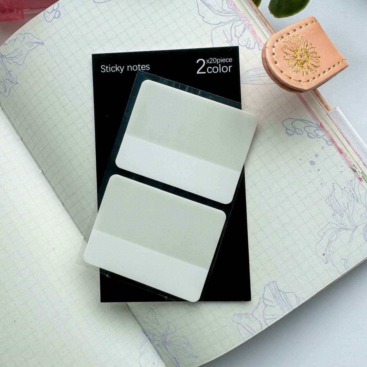 P0001 Translucent Sticky Notes White | 2 x 20 pcs