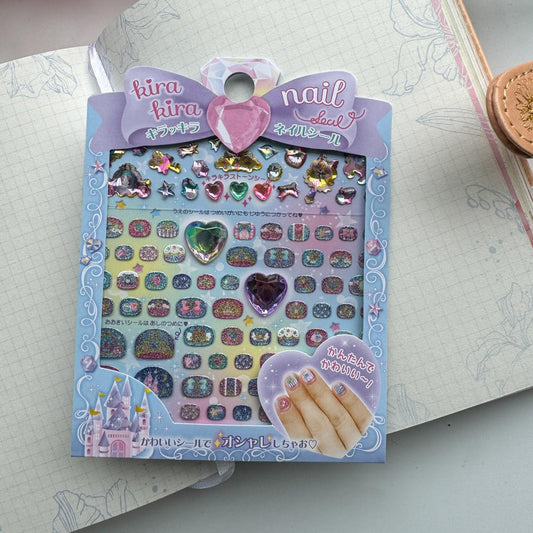 Slaqn04|G-10| 3D Journal Stone Sparkling Sticker -Nail ART Sticker - 1 sheet | Pre-cut