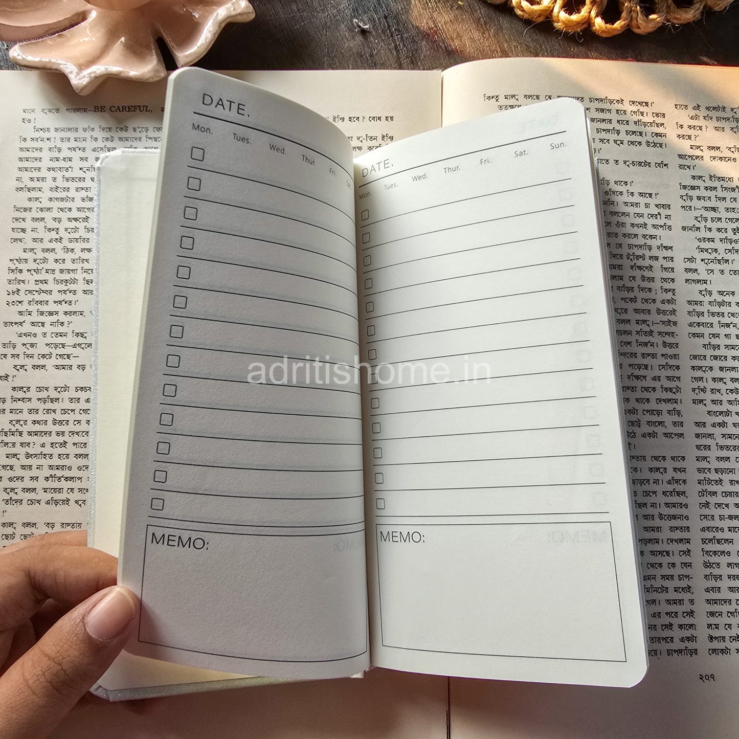 KBX2166D | To Do Notebook 192X95 mm Ruled Paper with Checklist and Memo