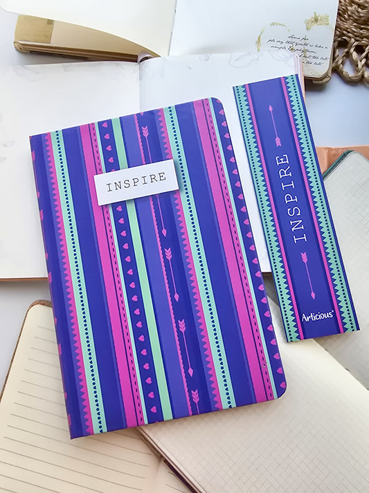 A5 Notebook Journal | Diary with Bookmark 80 gsm Premium Quality Paper | Ruled | Hard Cover | Natural Shade Pages