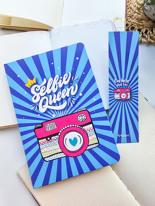 A5 Notebook Journal with Bookmark| 80 gsm Premium Quality Paper | Ruled | Hard Cover | Natural Shade Pages