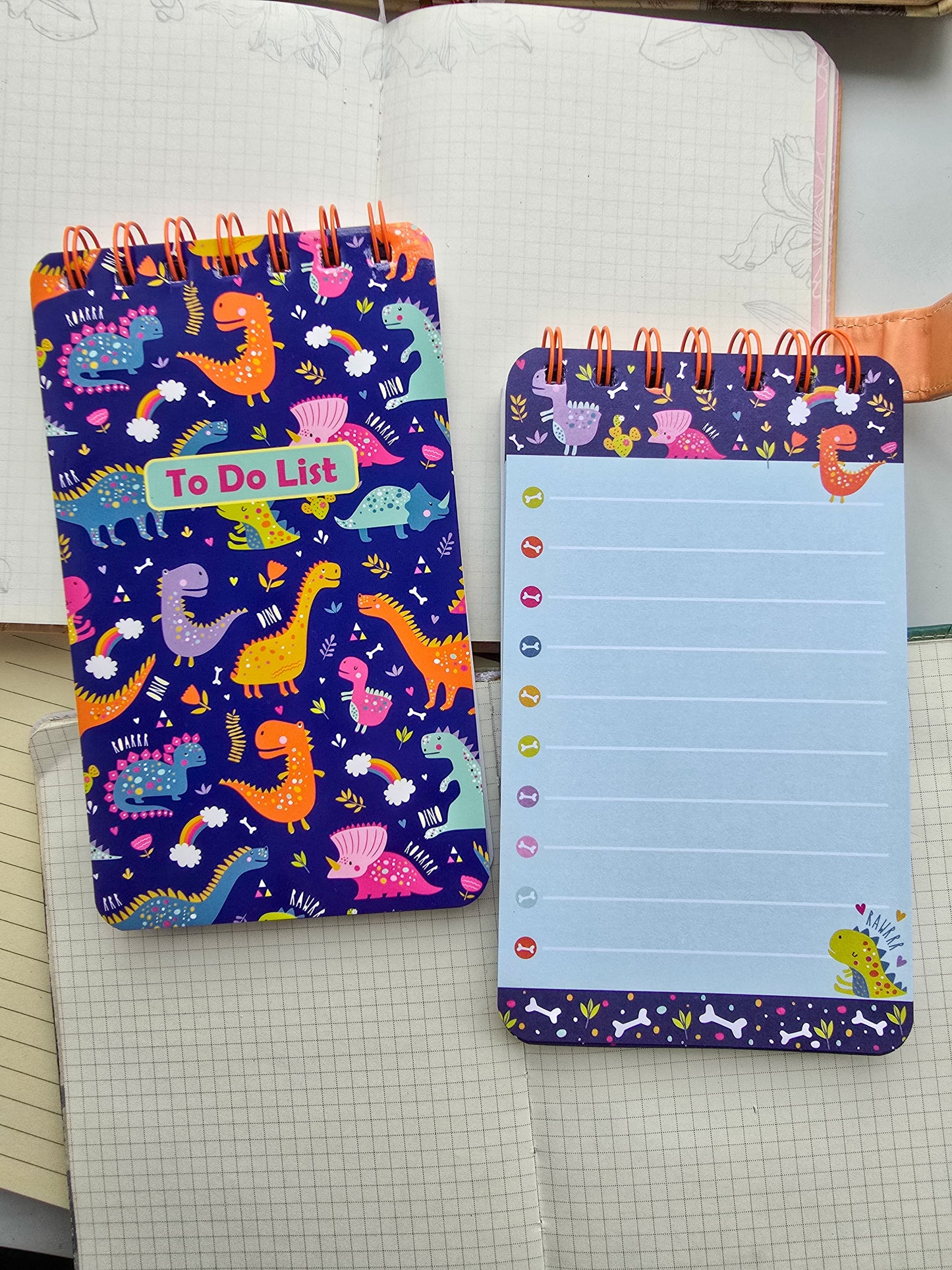 #1 To do Notepad | Spiral Binding | Cute Notepad | Daily Planner | Dino
