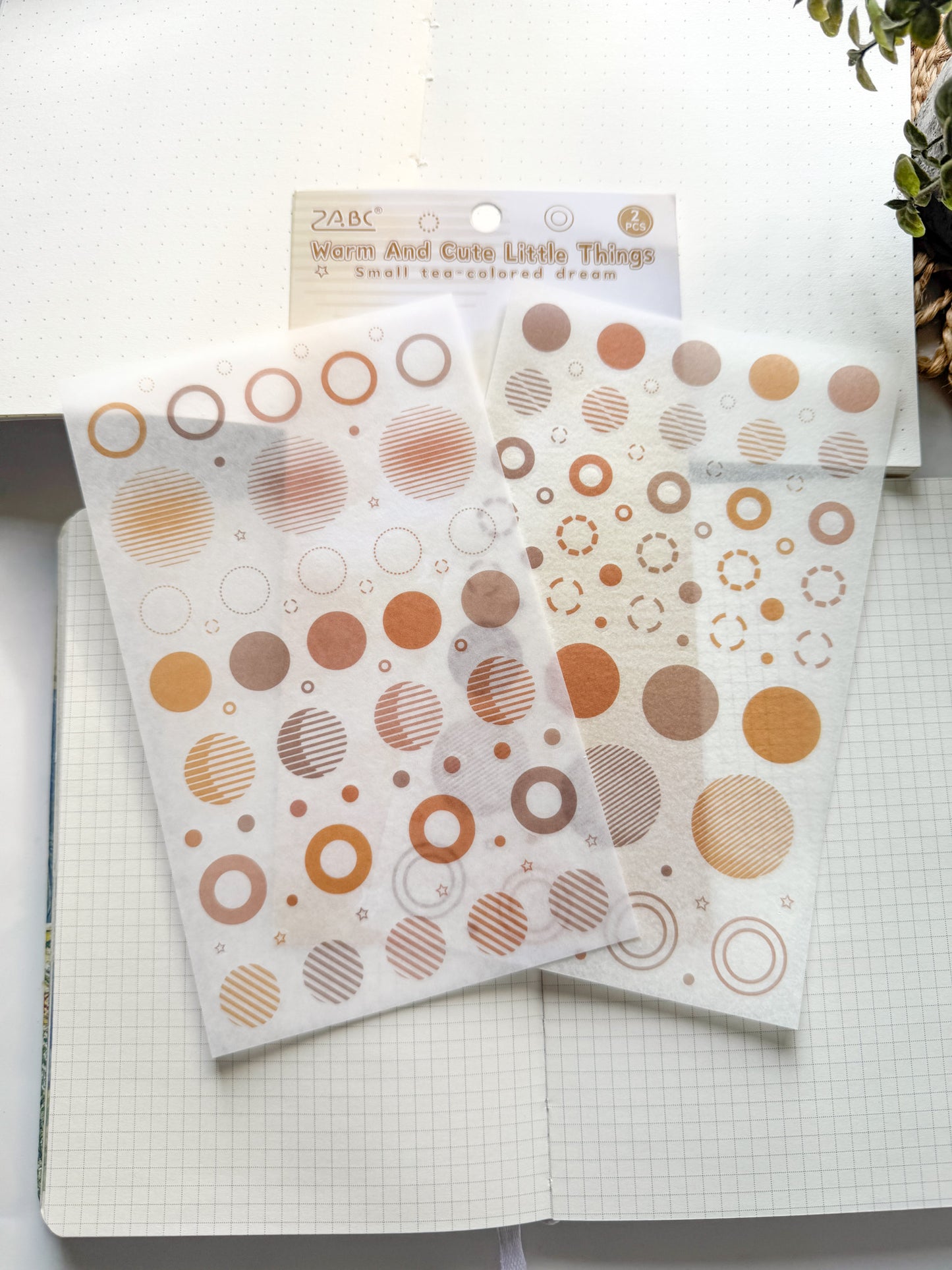 MDYQ605|G8| - Translucent Round Dot stickers | 2 Sheets