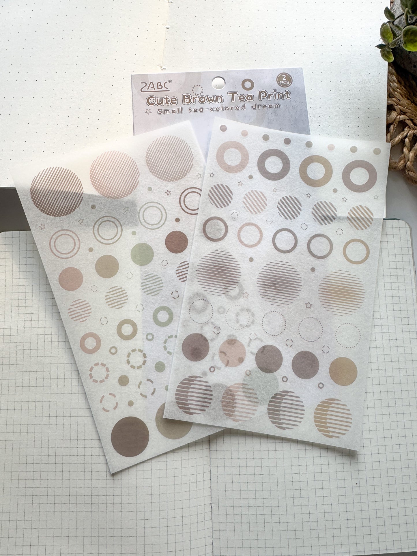 MDYQ601 - Translucent Round Dot stickers | 2 Sheets