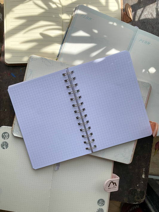 B501-Duck No Need| Kawaii Dairy | Spiral binding |Square Grid Special Notebooks 80 Pages 17.5x12.5 cm |Spriral Cute Kawaii Character Diary