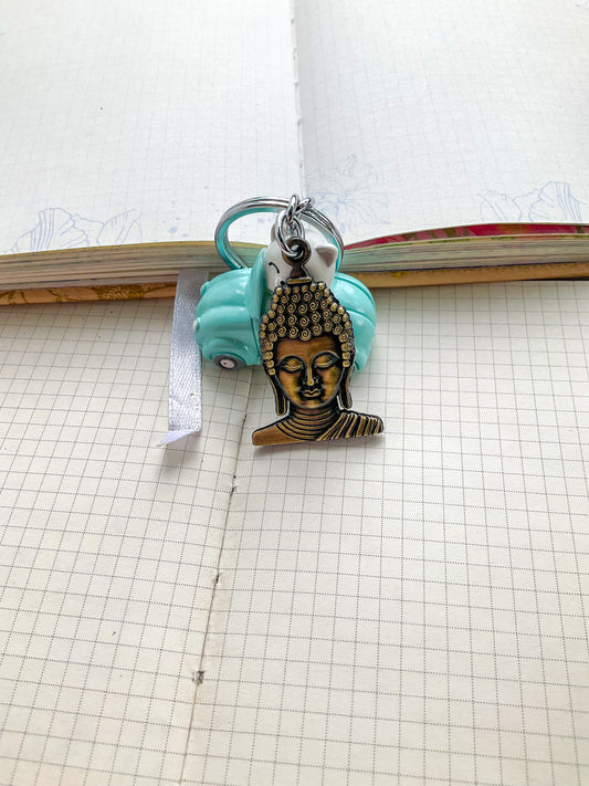 BUDDHA Face Keychain karma| Buddha Pendent Made of Metal Keychain
