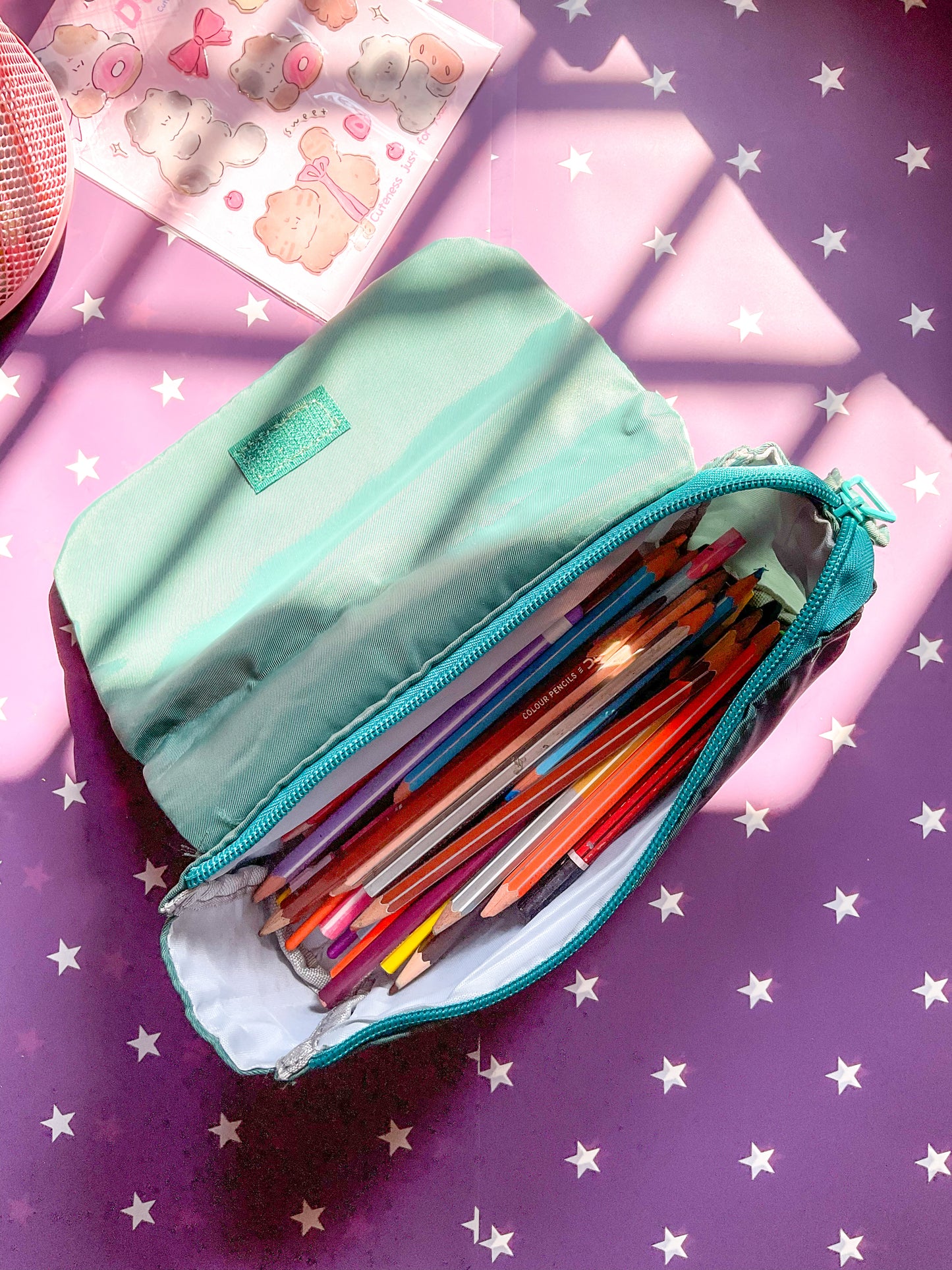 KV53042-R27 Premium Kawaii Pencil Case| Cute Stationery Pencil Bag| Large Capacity Pencil Pouch Green