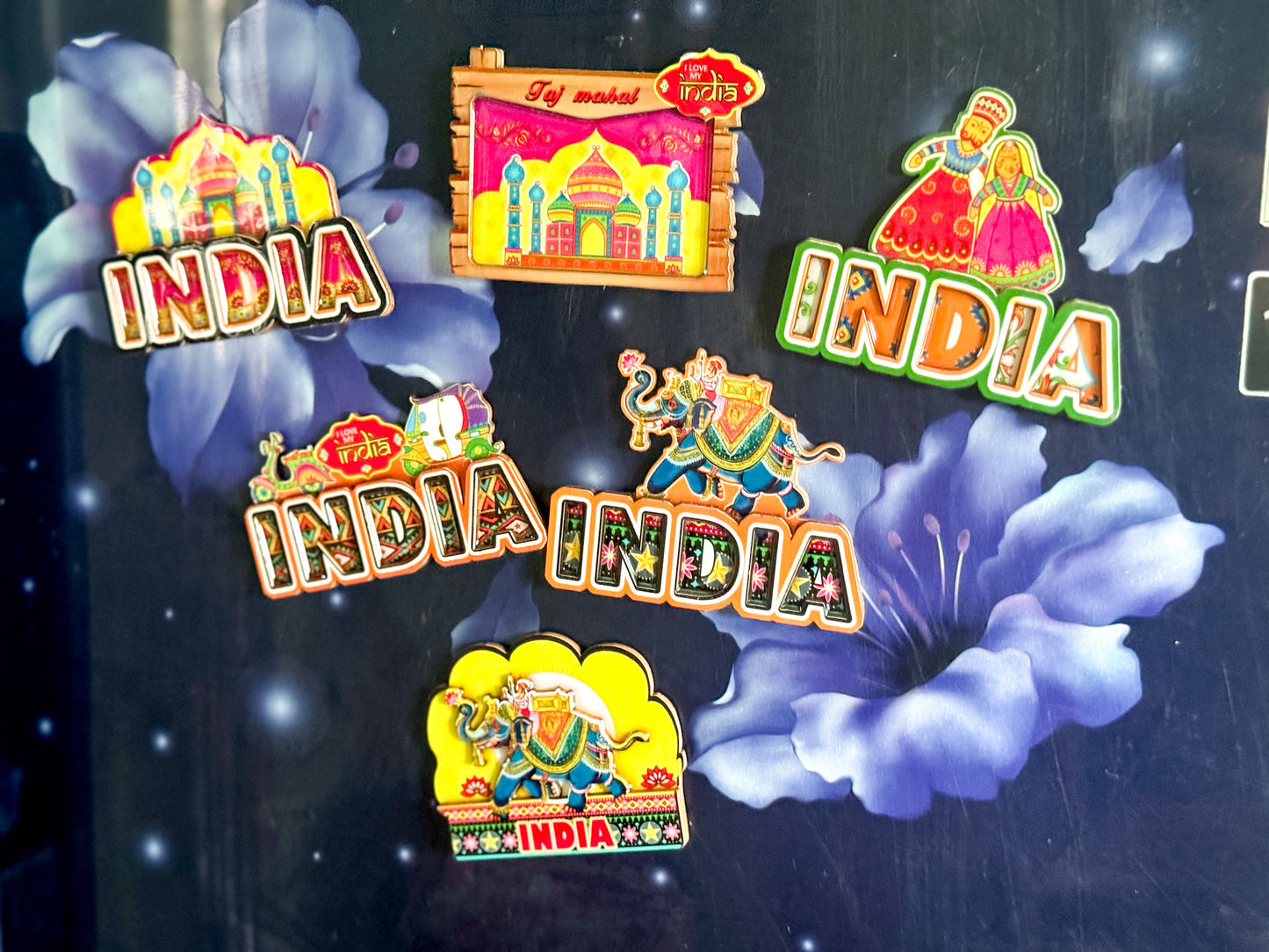 India Themed Fridge Magnet #6 | Glossy Look With Durable Wooden Body