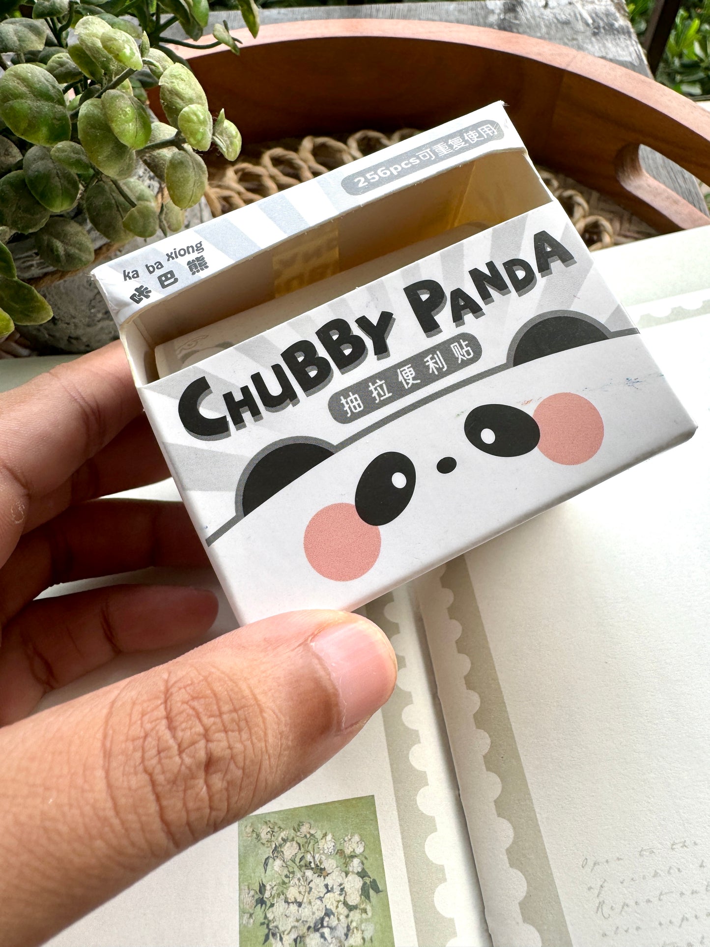 SN-05-256 Chubby Panda|Sticky notes| 256 pcs Kawaii Sticker Roll White