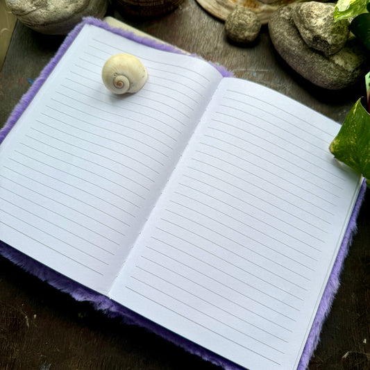 A5  Furry Bunny Purple Notebook | F2501