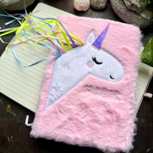 A5  Furry Unicorn Pink  Notebook | F2503