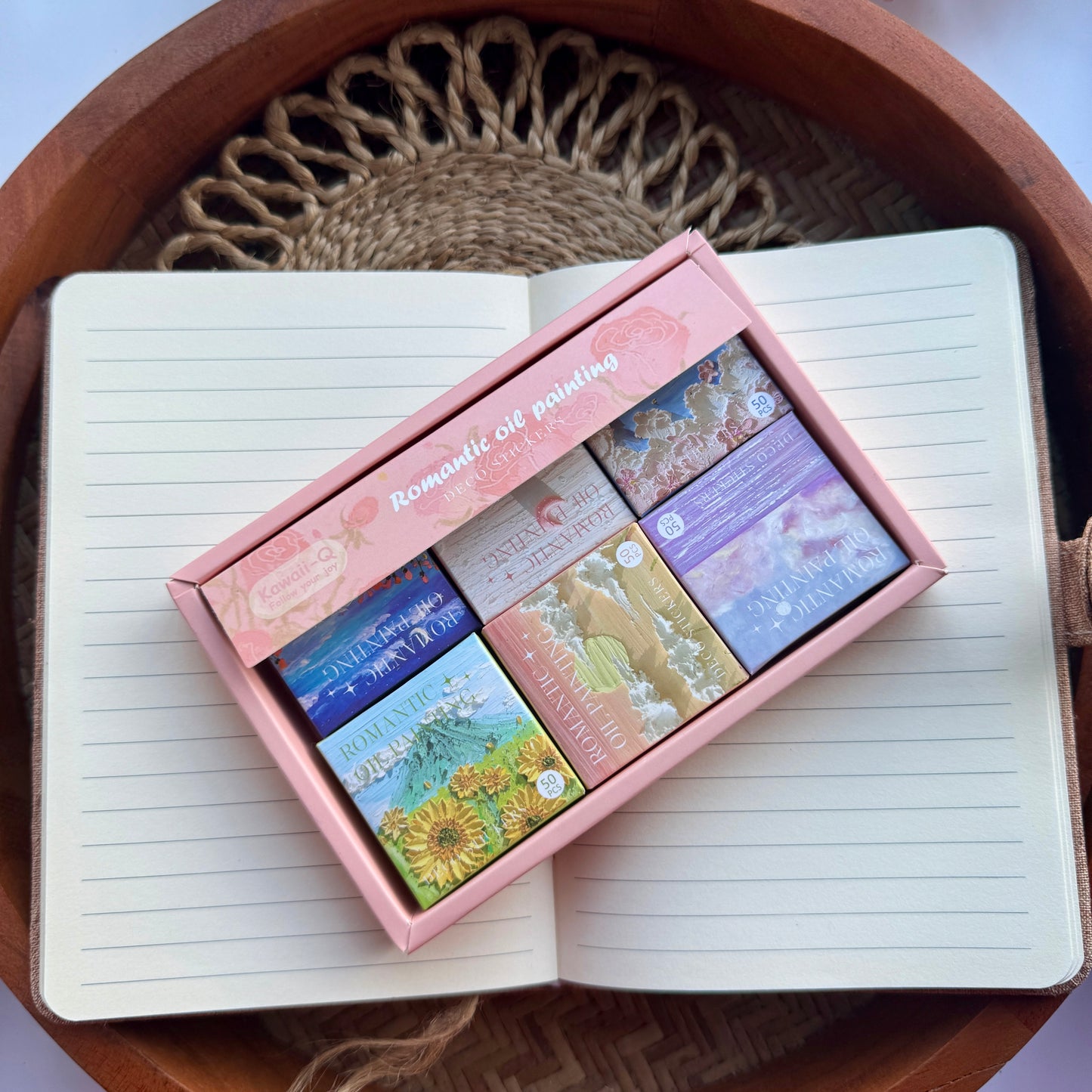 KQ1027ROP |RD| Paper Sticker Box (6 boxes inside ) TOTAL 300 Stickers