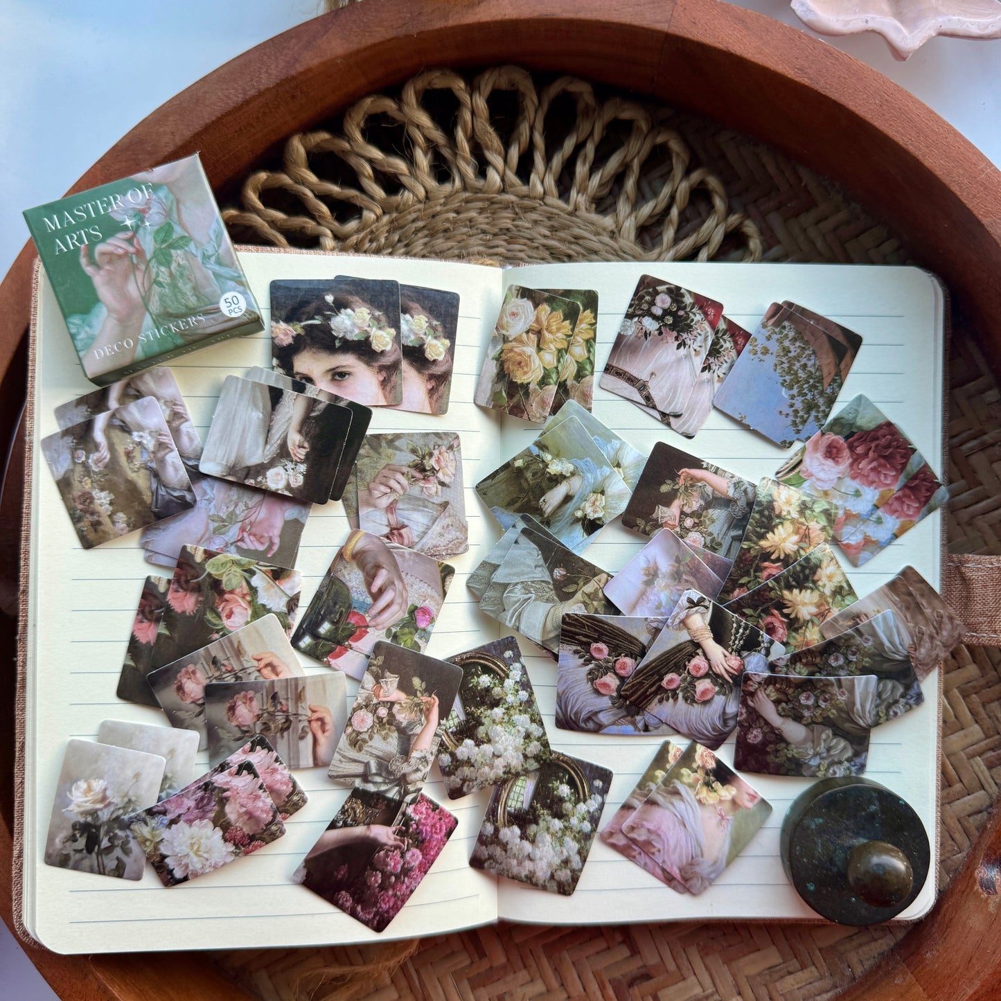 KQ1031MOA|R-D| Paper Sticker Box (6 boxes inside ) TOTAL 300 Stickers
