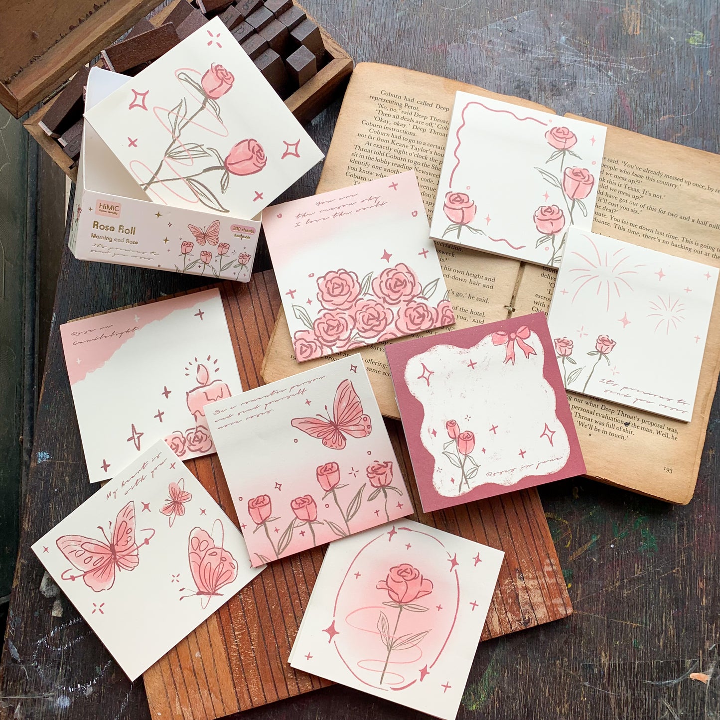 SN1486|R-D| Fmr Sticky Note Pad Memo Pad 10 Designs  | 80x 80 mm 200 sheet