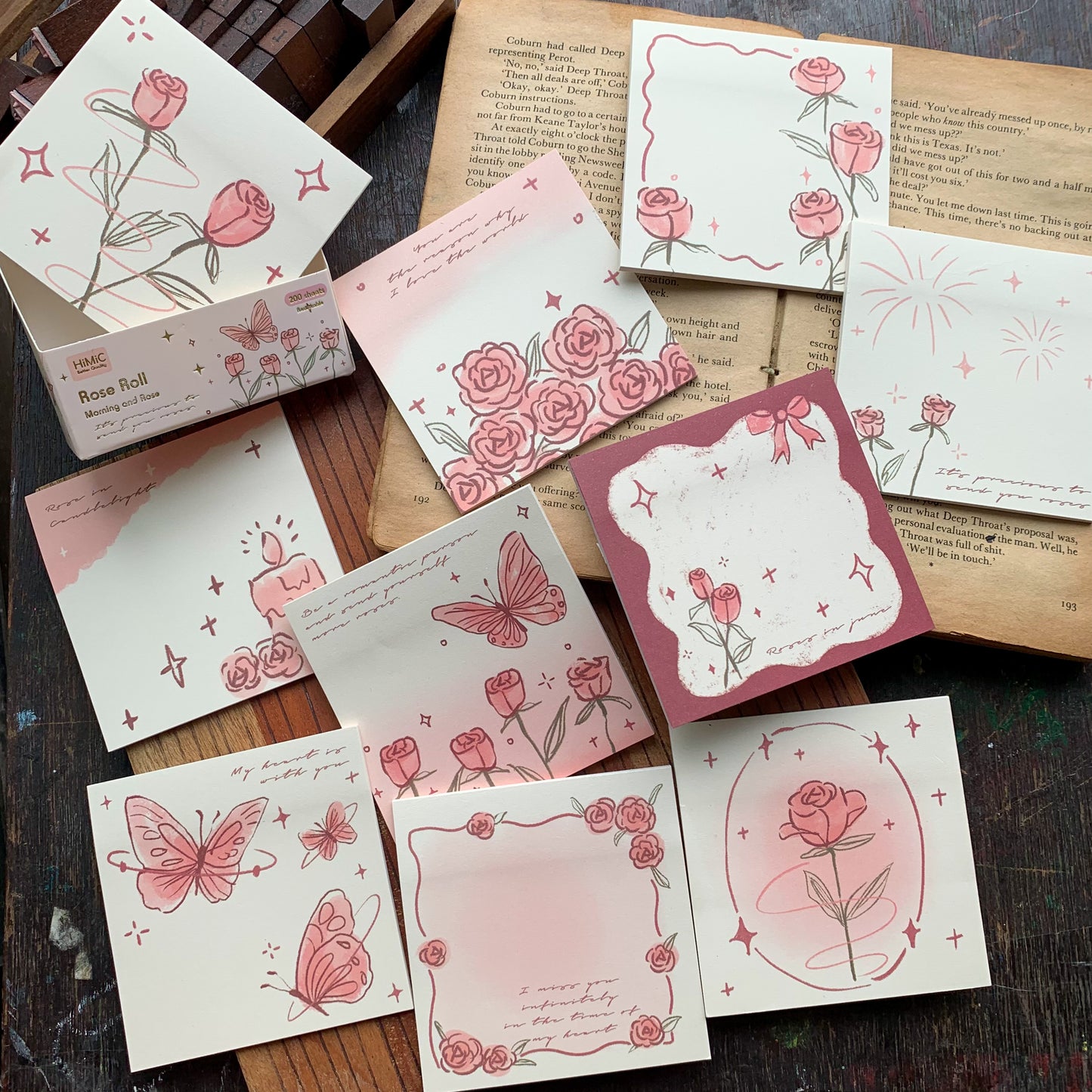 SN1486|R-D| Fmr Sticky Note Pad Memo Pad 10 Designs  | 80x 80 mm 200 sheet