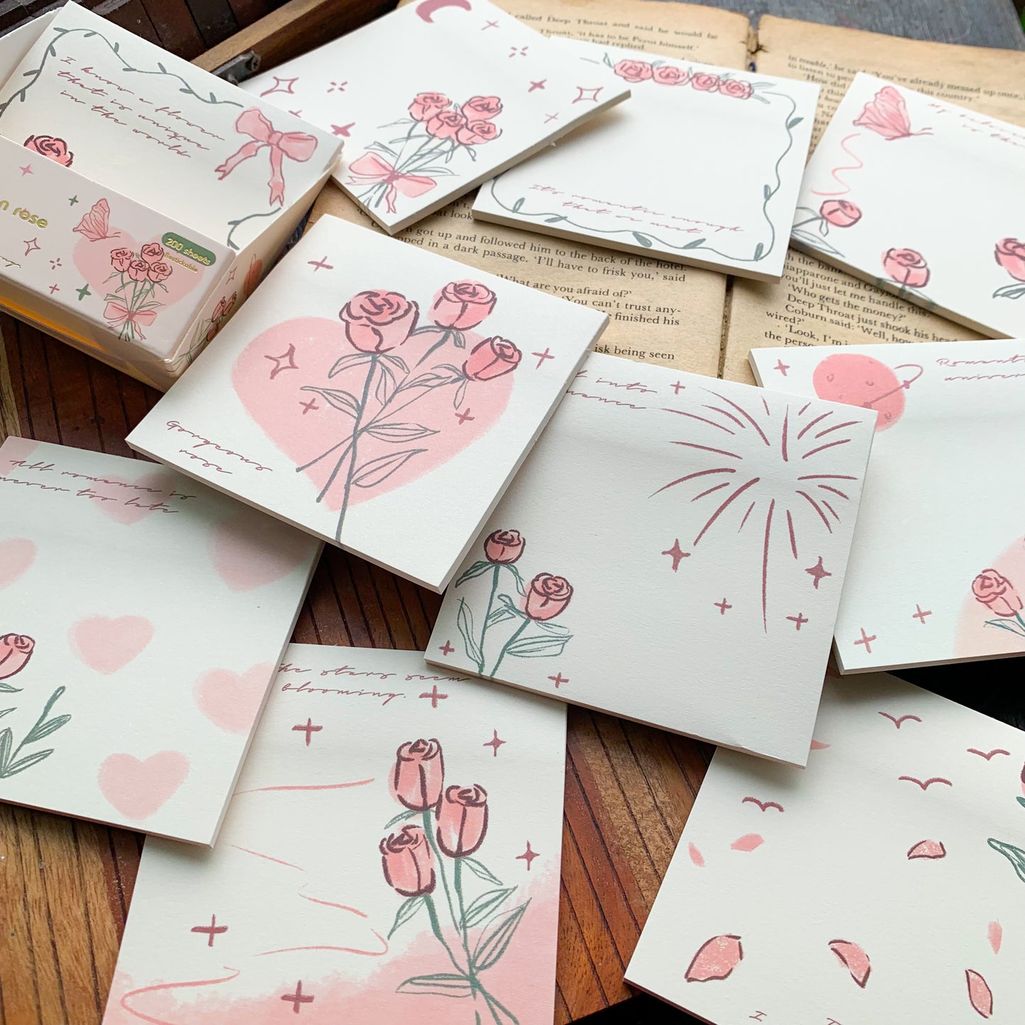 SN1489 Fmr Sticky Note Pad Memo Pad 10 Designs  | 80x 80 mm 200 sheet