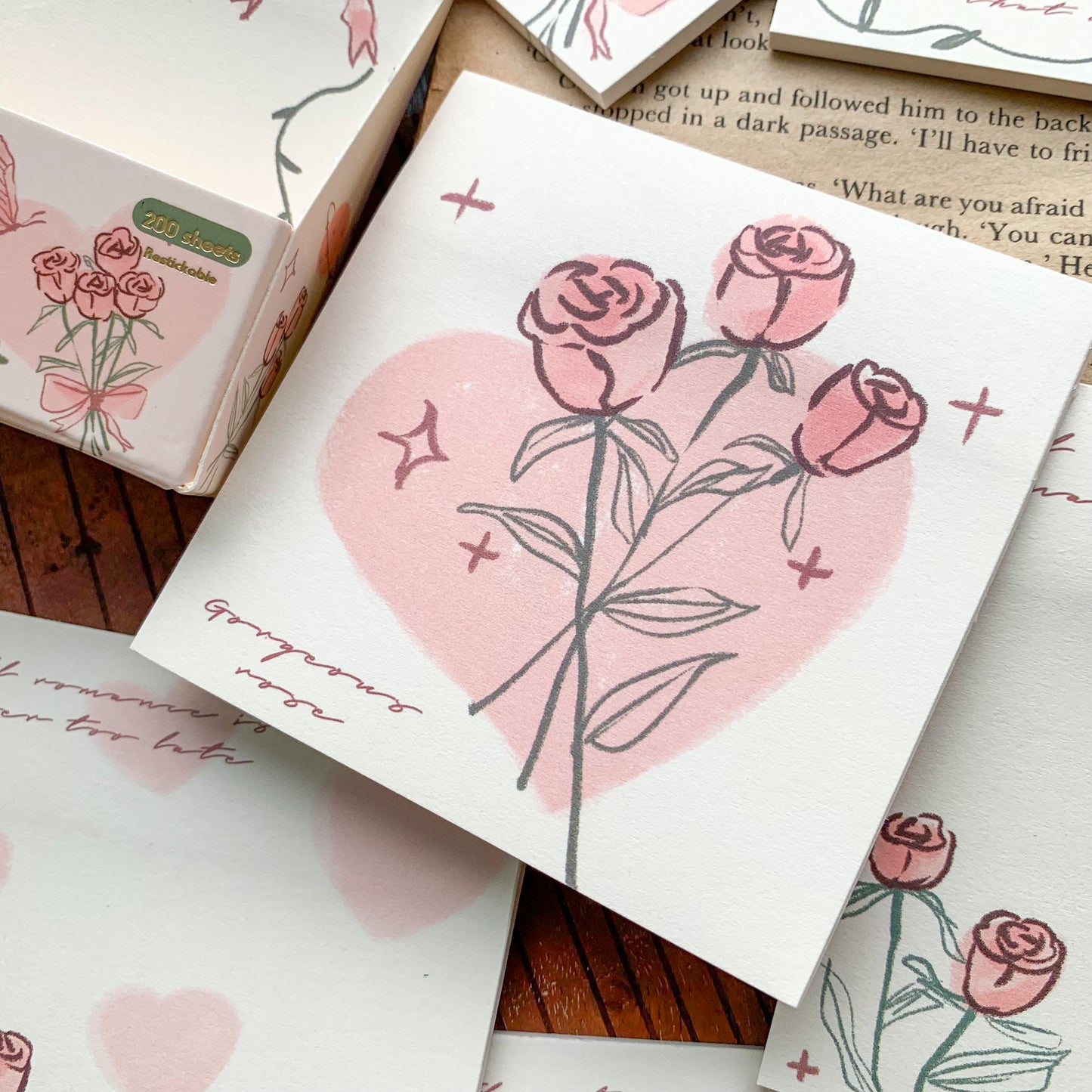 SN1489 Fmr Sticky Note Pad Memo Pad 10 Designs  | 80x 80 mm 200 sheet