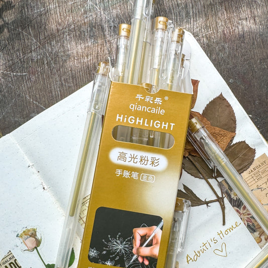 KC2028G Metallic golden Pen | Golden 1 pc 0.8mm