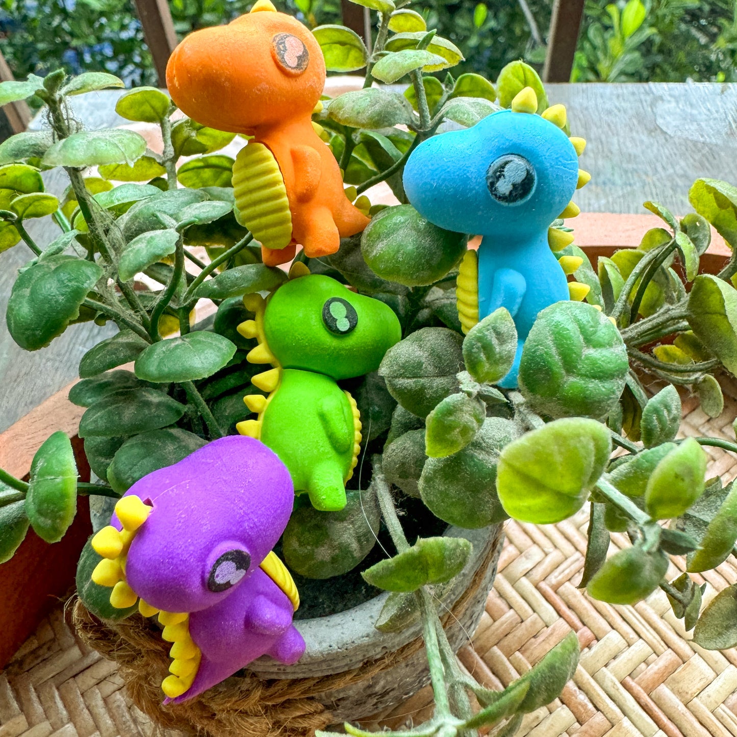 Fancy Erasers Cute Dinosaur set of 4