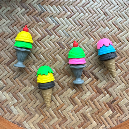 Fancy Erasers Cute Ice cream set of 4 | Random design