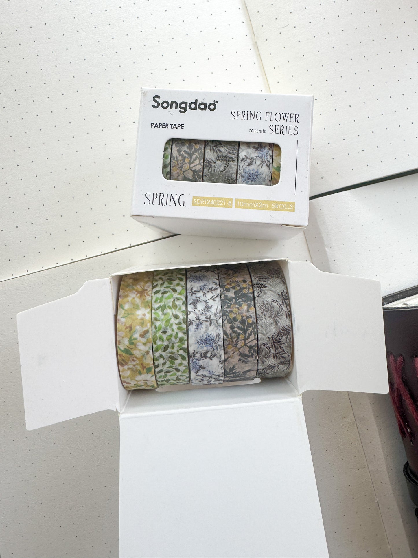 Sdrt240221-8 Spring Flower Series Washi Tape Set Paper Tape| 1cm* 2m  set of 5