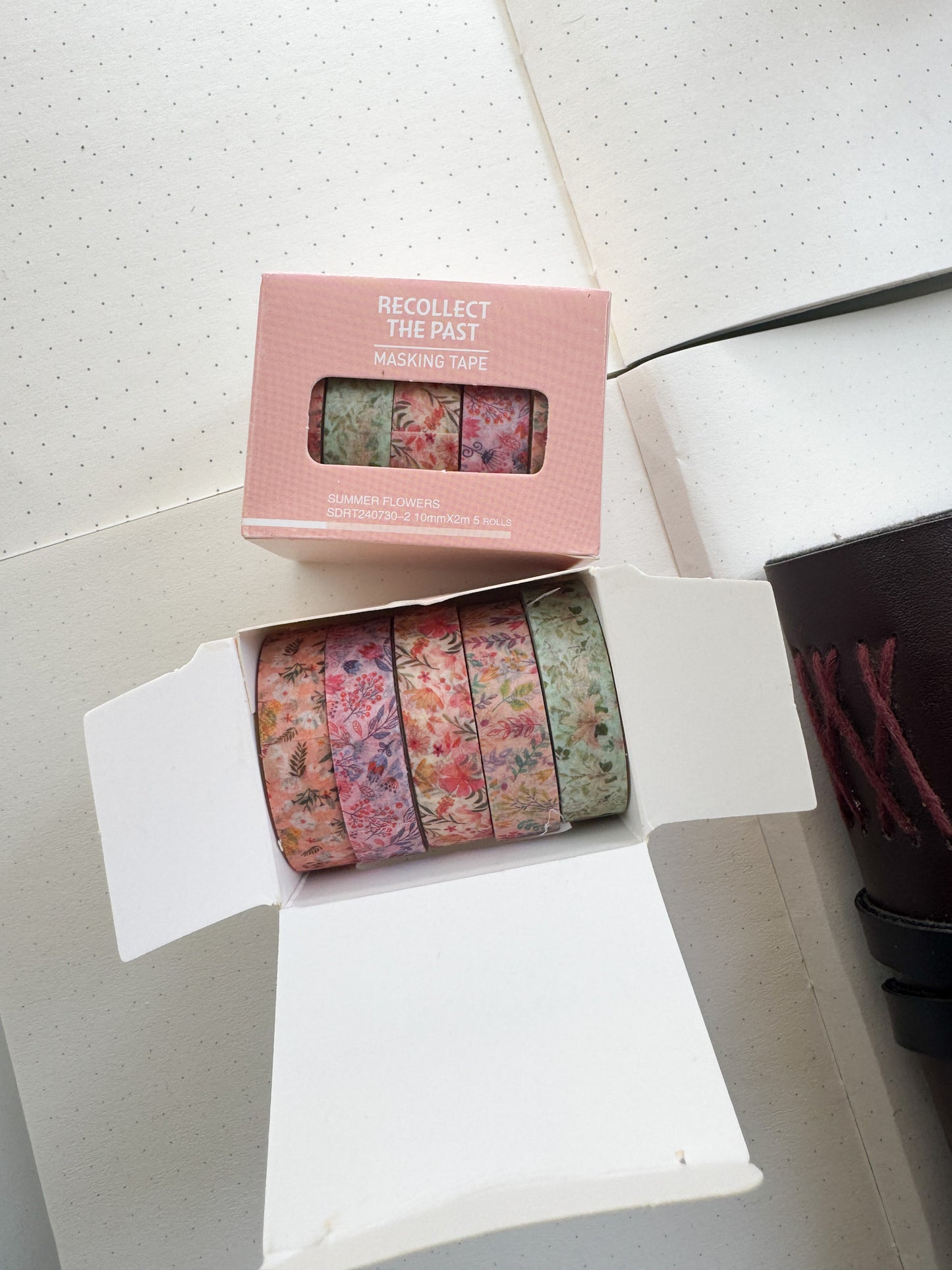 Sdrt240730-2 Summer Flower Series Washi Tape Set Paper Tape| 1cm* 2m  set of 5