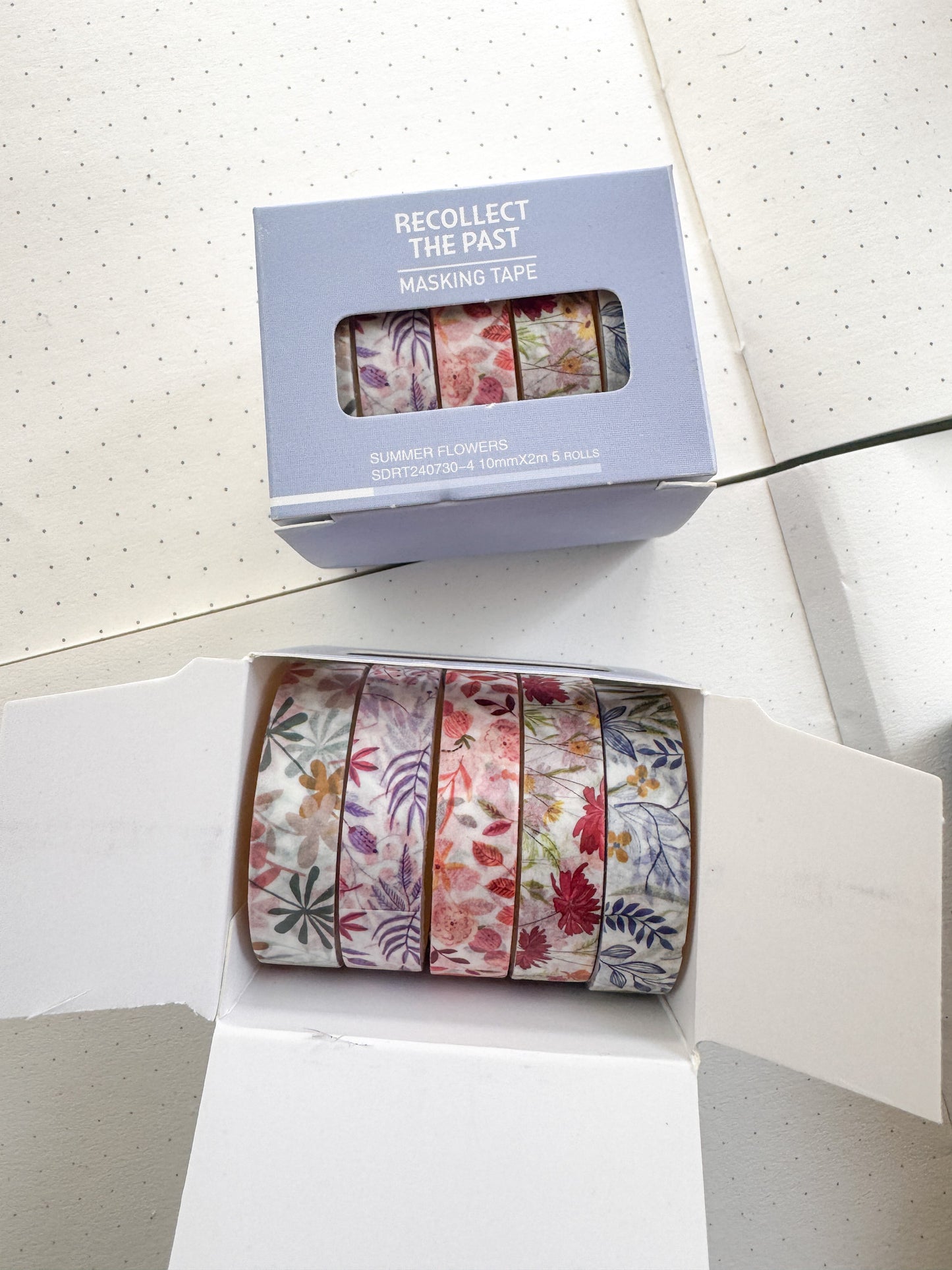 Sdrt240730-4 Summer Flower Series Washi Tape Set Paper Tape| 1cm* 2m  set of 5