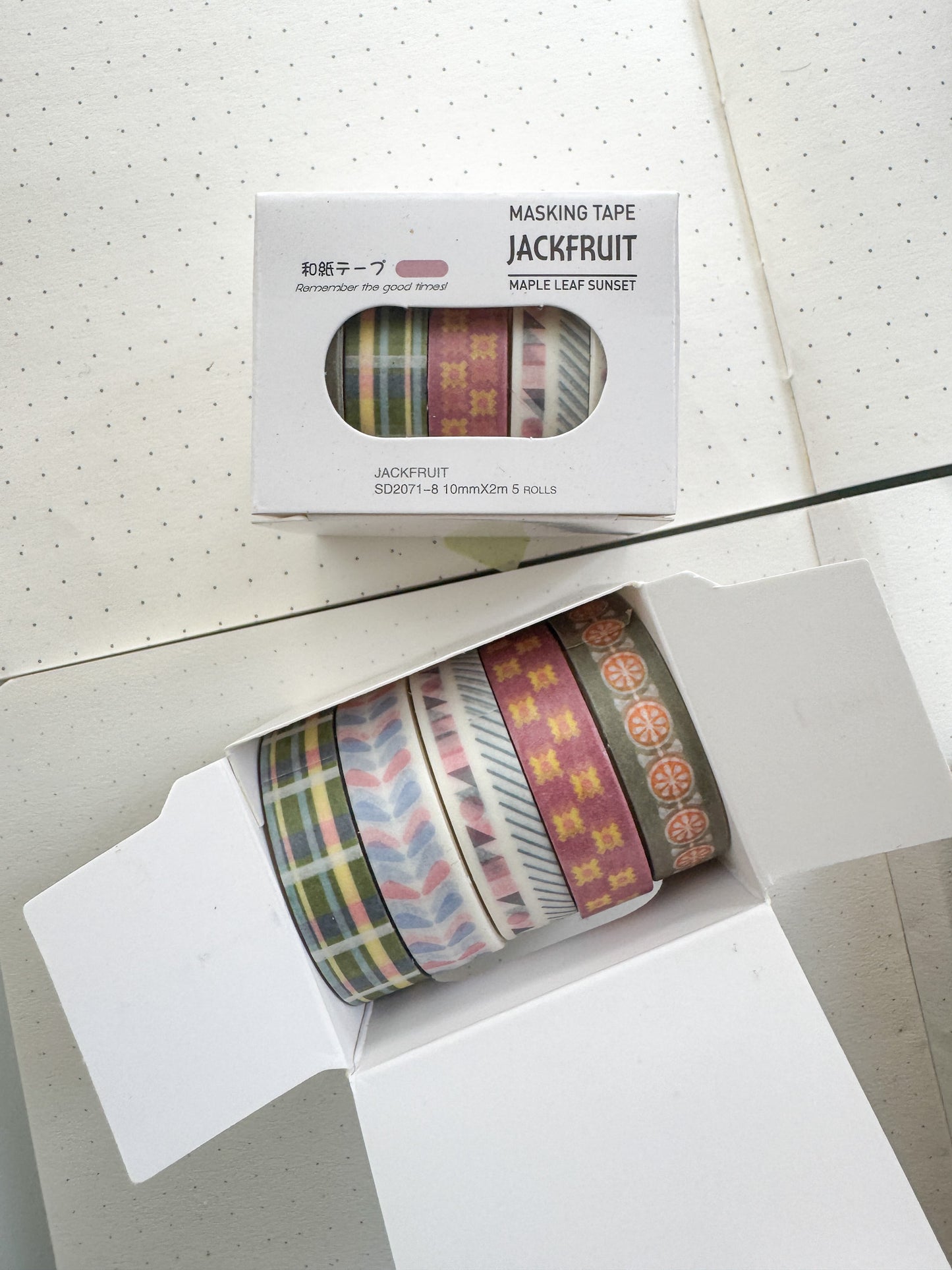 Sd2071-8 Jackfruit Series Washi Tape Set Paper Tape| 1cm* 2m  set of 5