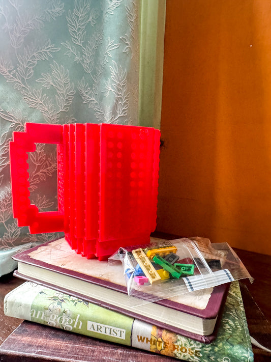 Lego Themed Coffee Cup Red