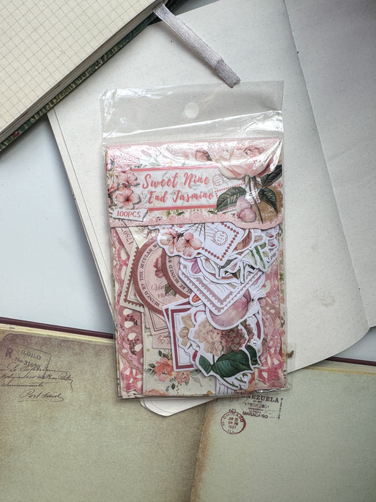 Hjjs402 Mountain Lan Sent Notes Journal Paper Collection Pink | 100 pcs