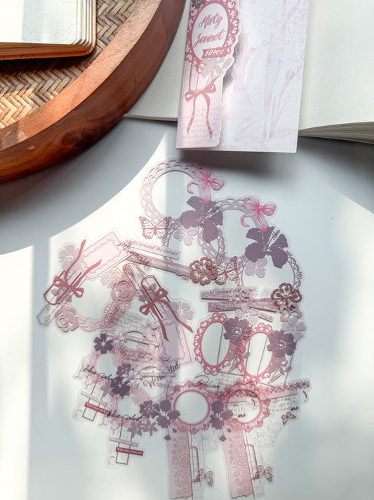 Ysxj601|G-2| Verses Collection Transparent Sticker Set | 10 pcs