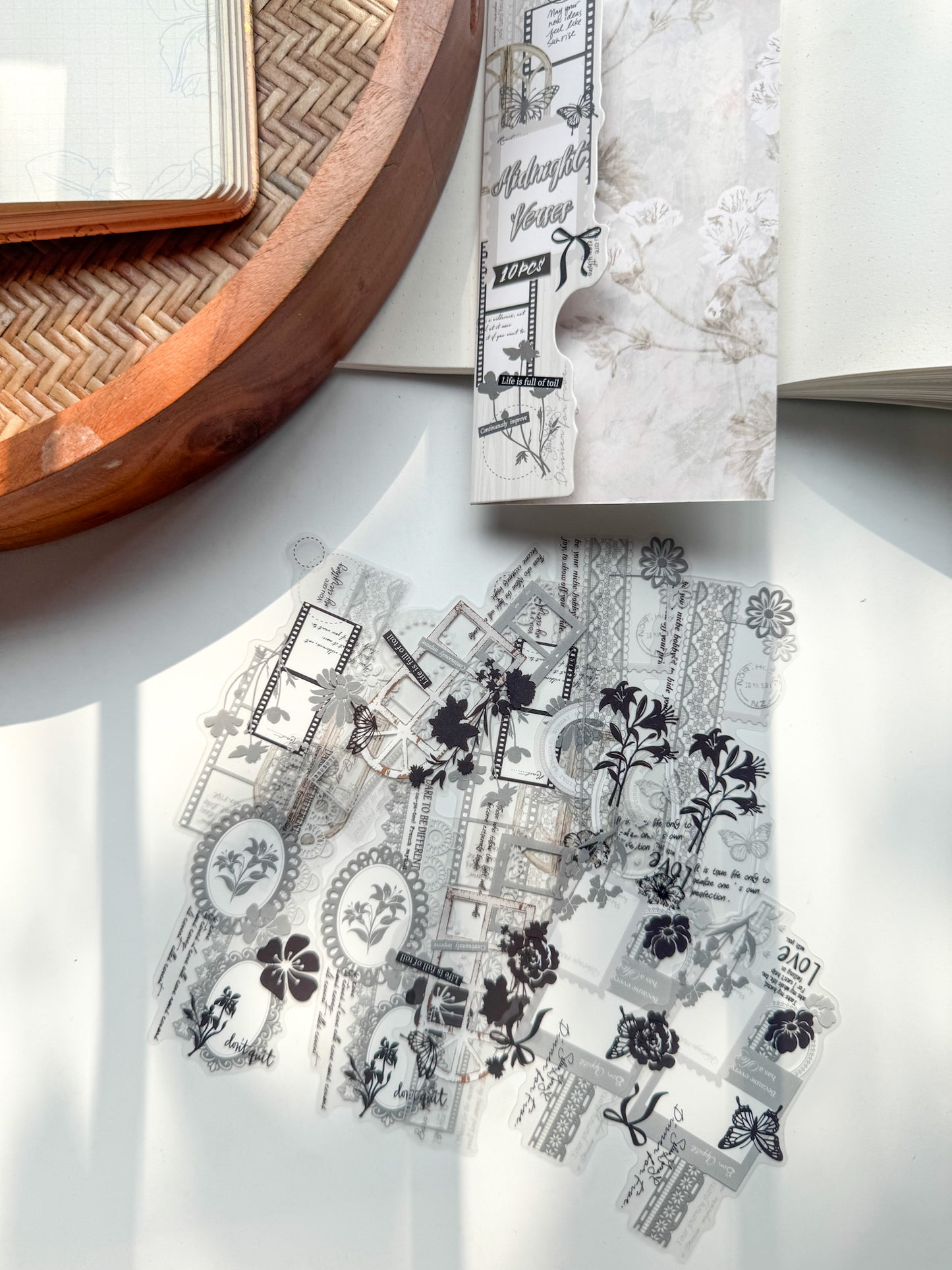Ysxj606|G-2| Verses Collection Transparent Sticker Set | 10 pcs