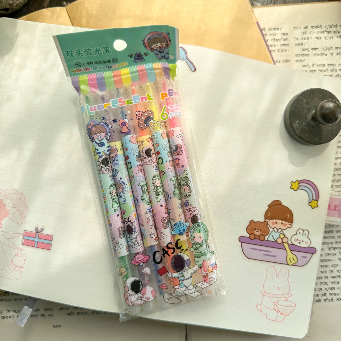 QBT 2778 Line Water colour Highlighter Duel Nib | Rendom 1Pcs |