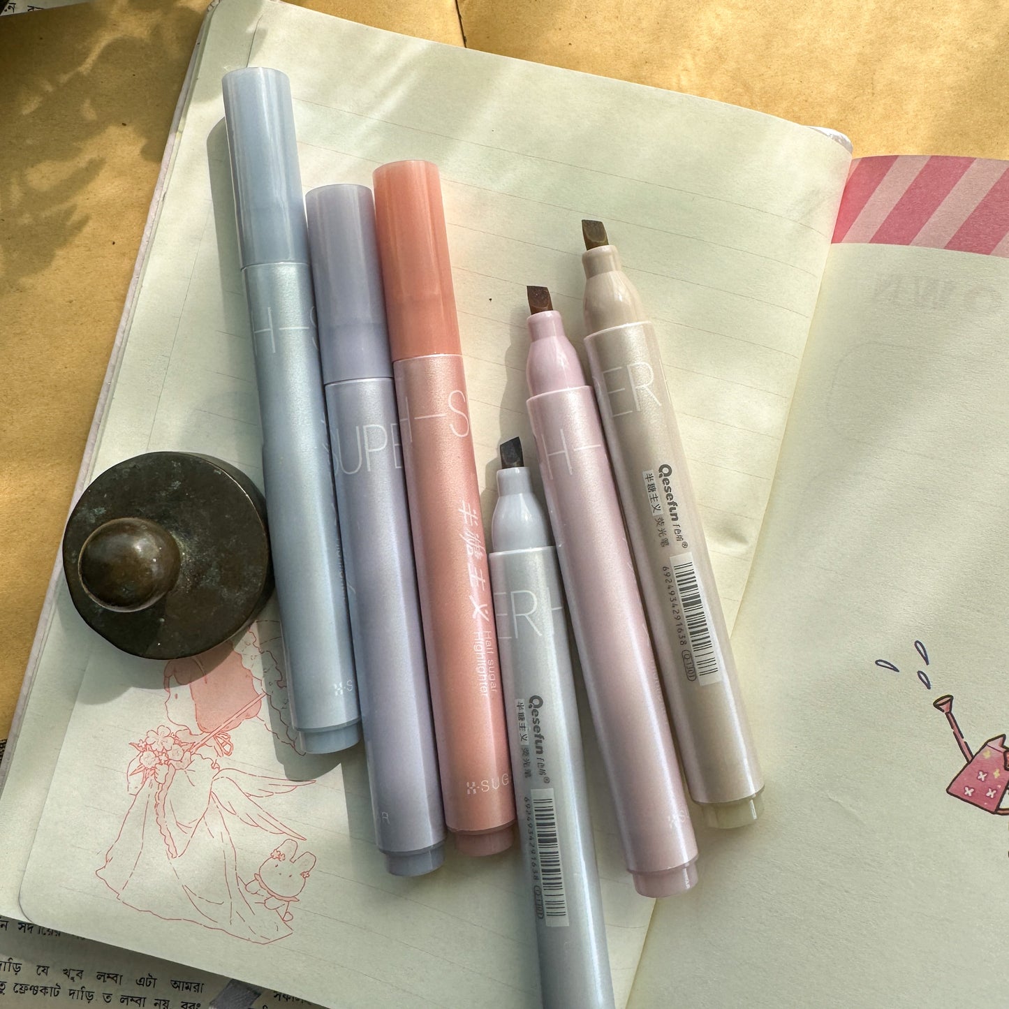Q1301 Sugar Pastel Highlighter set| 6 Color