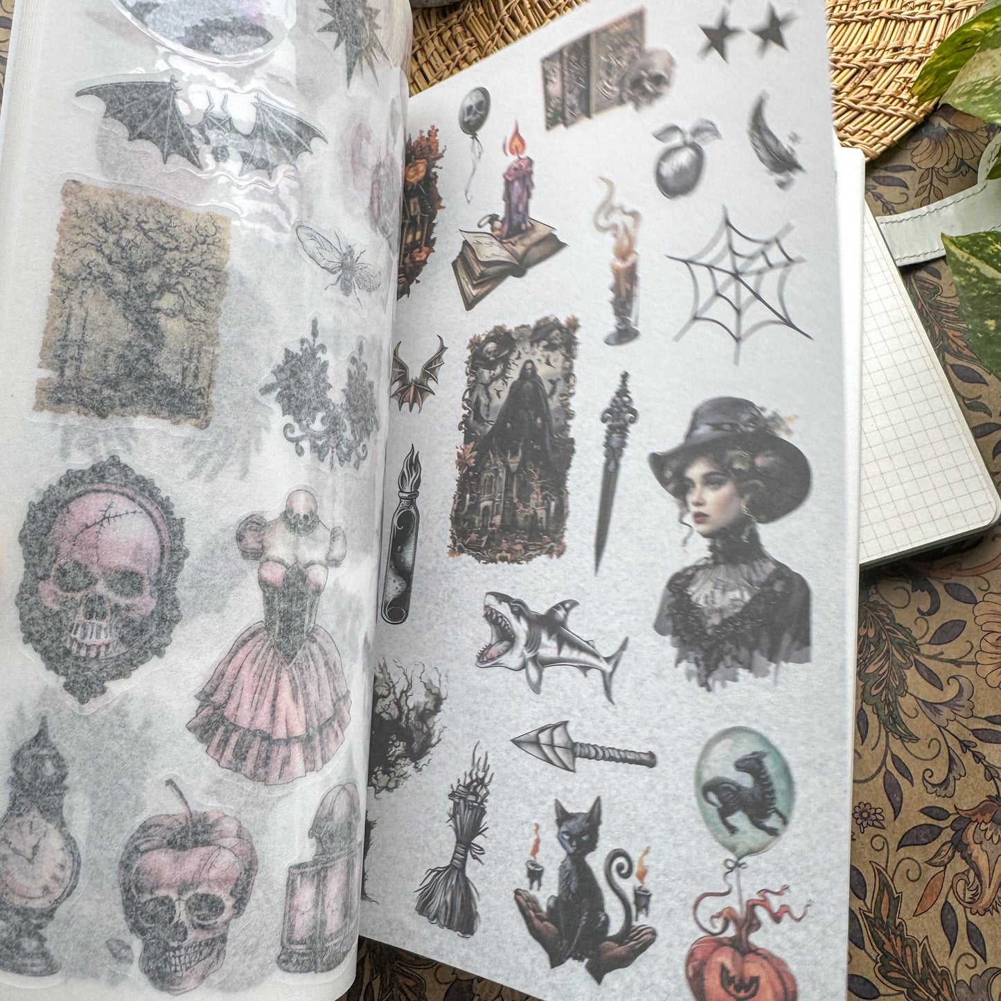JMHH402 - sticker book old dream return series retro film cutting DIY hand book material creative sticker book